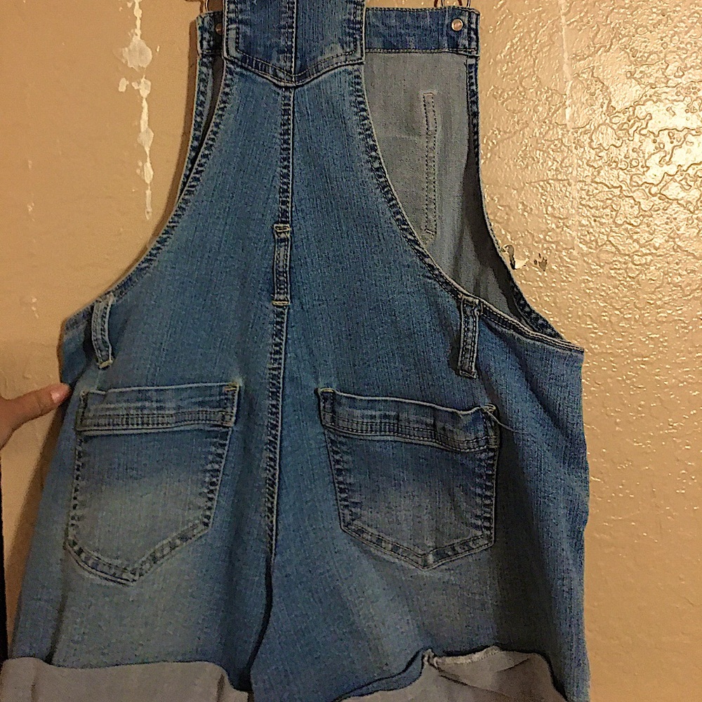 Jean short overalls